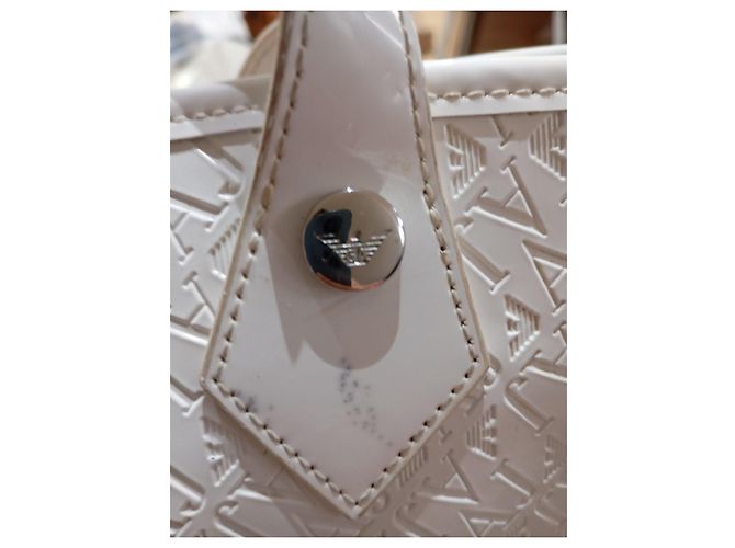 Borsa tote bianca in PVC testurizzato Armani Jeans Bianco - vista 11