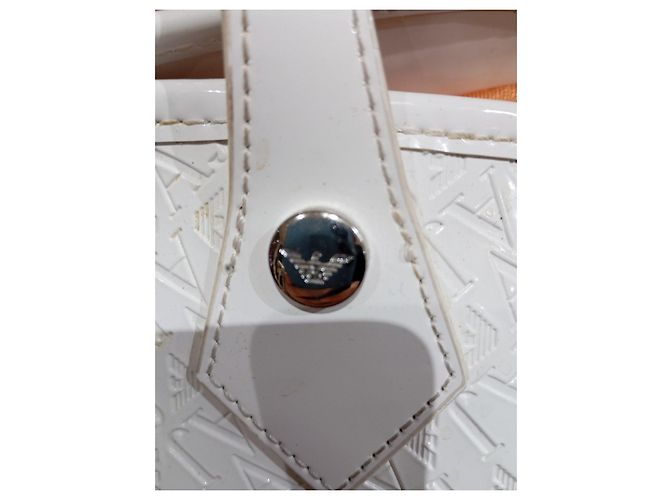 Borsa tote bianca in PVC testurizzato Armani Jeans Bianco - vista 3