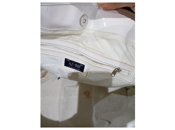 Borsa tote bianca in PVC testurizzato Armani Jeans Bianco - vista 5
