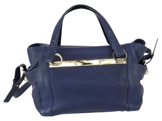 Chloé Chloe Bridget kleine umwandelbare Ledertasche Marineblau - Ansicht 2