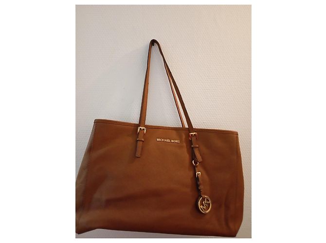 Borsa tote in pelle marrone Michael Kors - vista 3