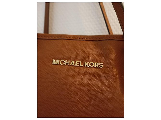 Borsa tote in pelle marrone Michael Kors - vista 5
