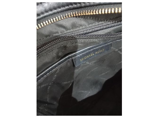 Michael Kors Quilted Black Leather Backpack - view 7