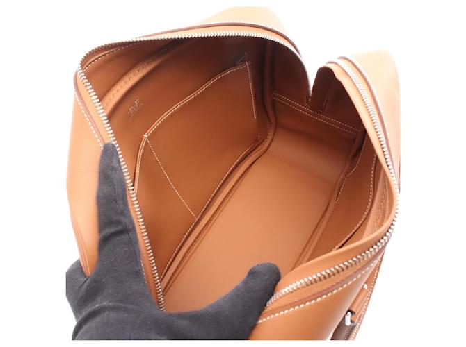 Borsa Hermès Plume 28 Marrone - vista 3