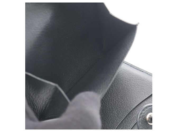 Hermès Iliad Compact Tri-fold Wallet Black - view 4