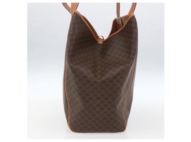 Céline Celine Vintage Macadam Schultertasche aus Canvas und Leder Braun - Ansicht 3