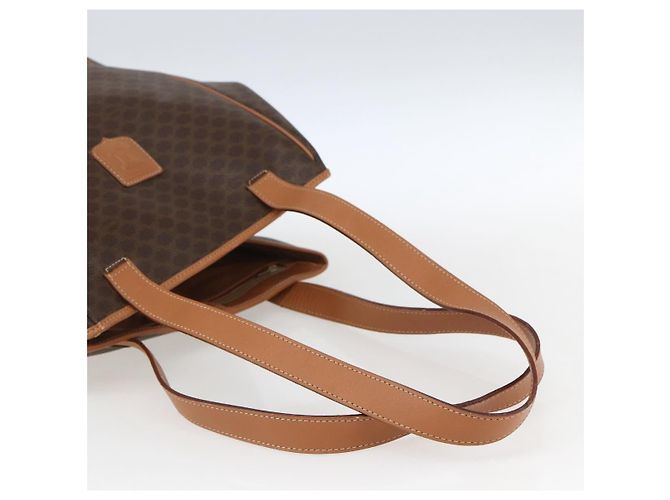 Céline Celine Vintage Macadam Schultertasche aus Canvas und Leder Braun - Ansicht 7