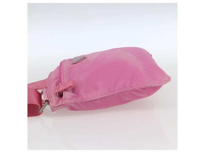 Prada Borsa a Tracolla Tessuto Medium con Tasca Anteriore Rosa - vista 3