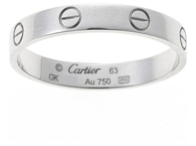 Anello Cartier Love Modello Piccolo in Oro Bianco 18K - vista 2