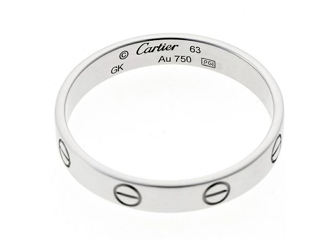 Anello Cartier Love Modello Piccolo in Oro Bianco 18K - vista 4