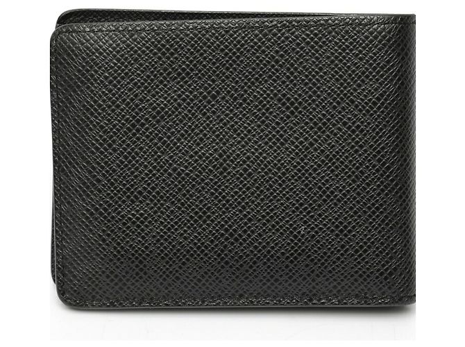 Slender Portafoglio bi-fold in pelle Taiga Louis Vuitton Nero - vista 2