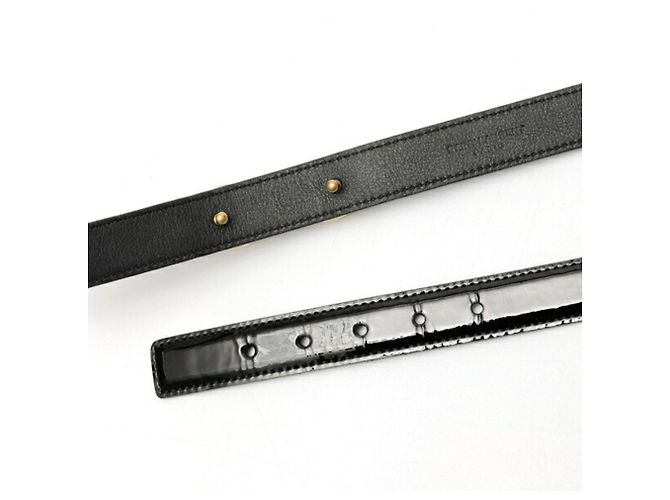 Maillon Ledergürtel aus Lackleder von Saint Laurent Schwarz - Ansicht 5