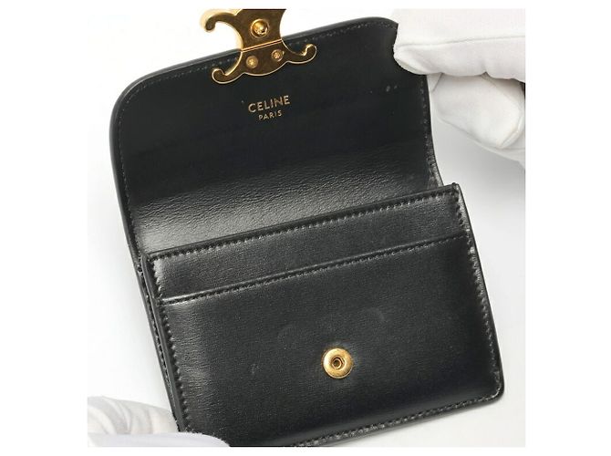 Edge Céline Monedero de cuero negro Celine - vista 5