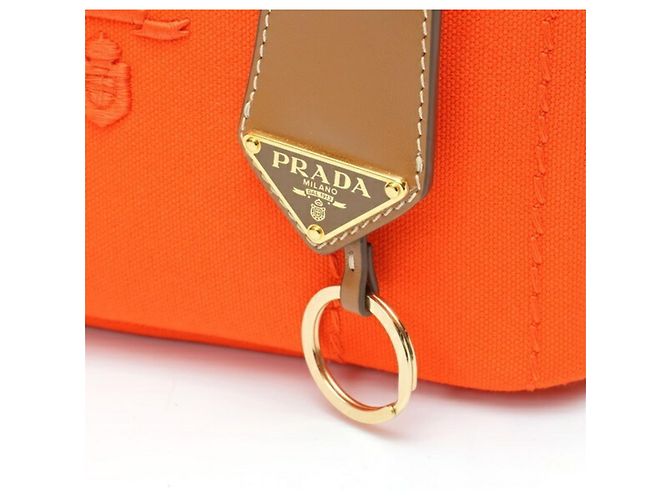 Tote Prada Jardinière Mini Handtasche Canapa Orange - Ansicht 6