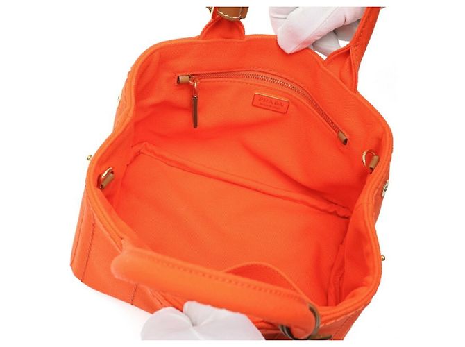 Tote Prada Jardinière Mini Handtasche Canapa Orange - Ansicht 7