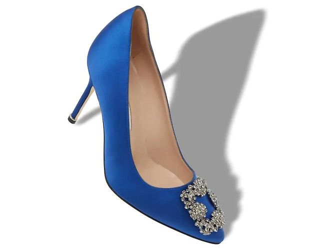 Manolo Blahnik HANGISI Blu - vista 4