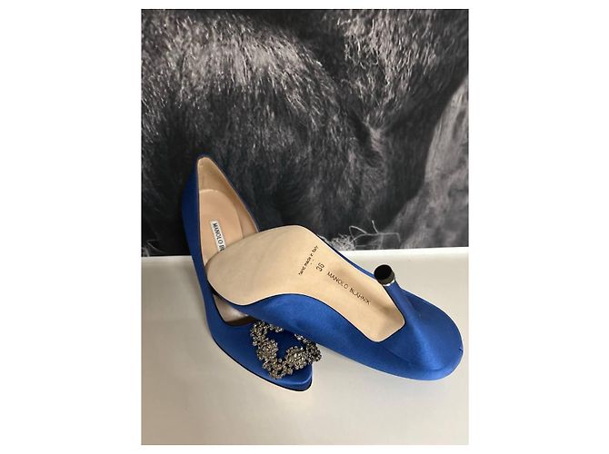 Manolo Blahnik HANGISI Blu - vista 6