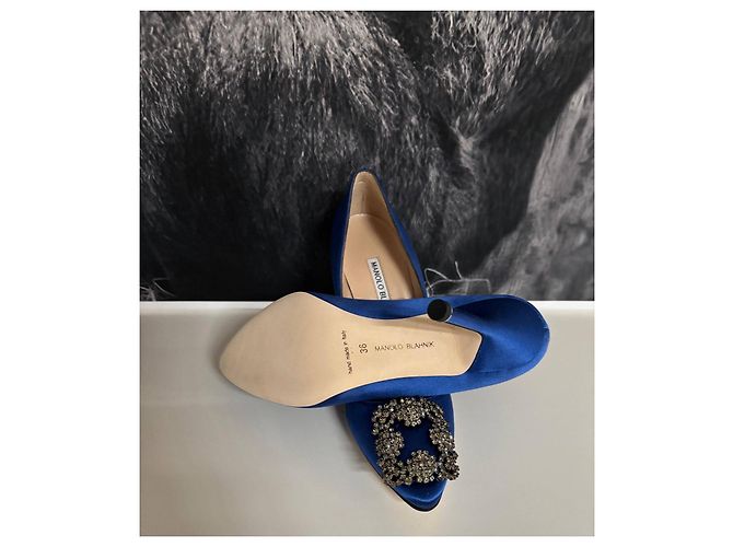 Manolo Blahnik HANGISI Blu - vista 7