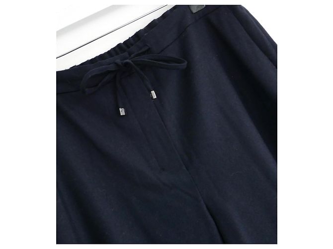 Max Mara MaxMara Floria Woll Jogginghose Marineblau - Ansicht 2