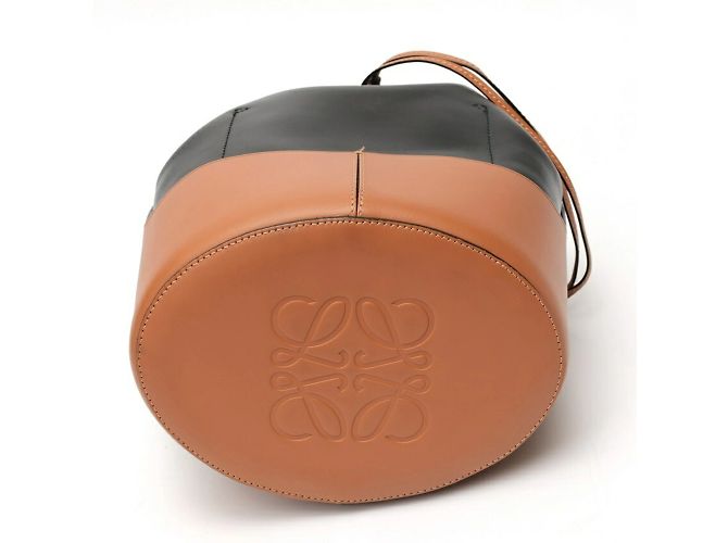 Borsa a Spalla Loewe Balloon Media Marrone Nero - vista 4