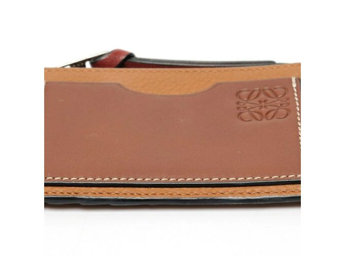 Tarjetero de cuero camel Loewe Camello - vista 3