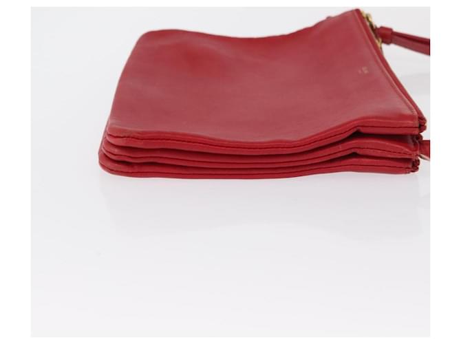 Céline Celine Trio Pelle Small Rosso - vista 3