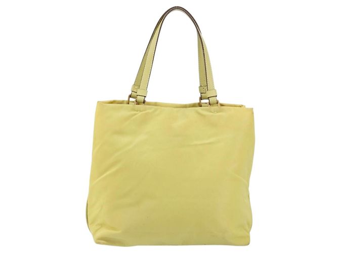 Prada Tote Vintage de Nylon Amarillo - vista 2