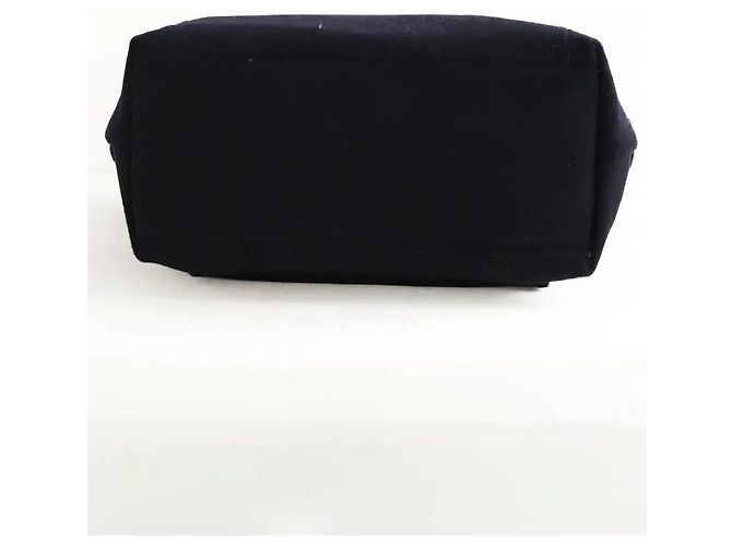 Roseau Longchamp Blue wool tote bag - view 6