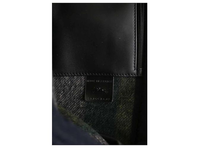 Roseau Longchamp Blue wool tote bag - view 8