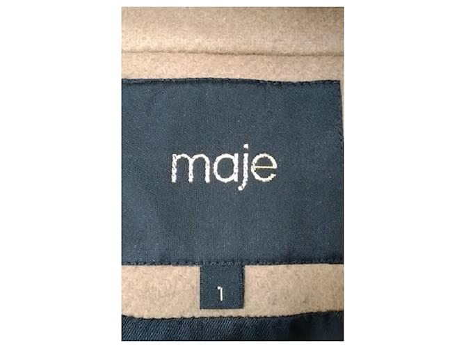 Maje Abrigo de lana marrón Castaño - vista 7