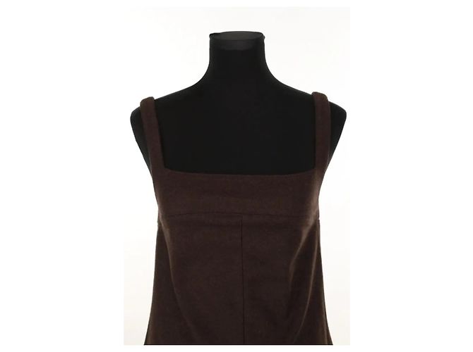 Autre Marque Braunes Wollkleid - Ansicht 2