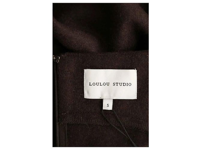Autre Marque Braunes Wollkleid - Ansicht 5