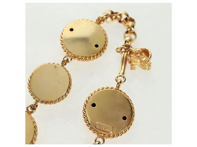 Collana di perle Salvatore Ferragamo metallo Gold Tone Auth 161568V - vista 10