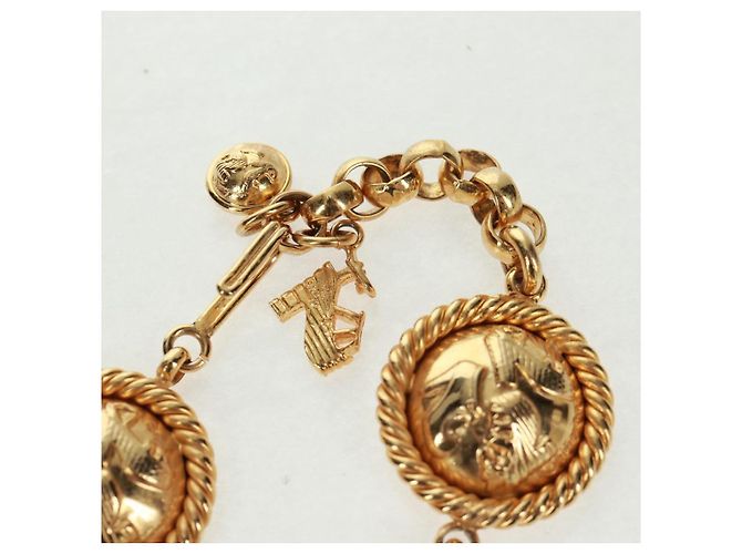 Collana di perle Salvatore Ferragamo metallo Gold Tone Auth 161568V - vista 6