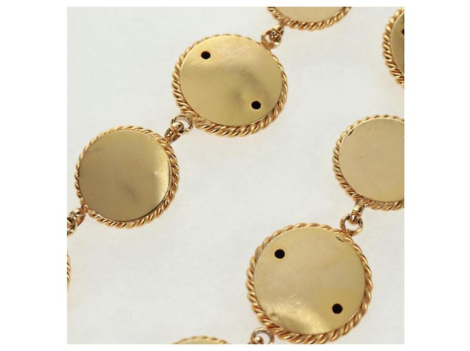 Collana di perle Salvatore Ferragamo metallo Gold Tone Auth 161568V - vista 9