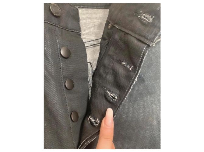 Vaqueros Bottega Veneta de denim gris oscuro algodón Gris antracita - vista 5