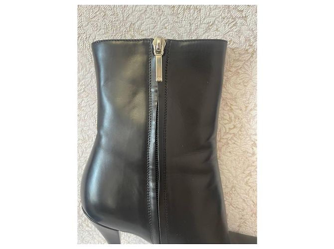 Stivaletti in pelle nera con punta affilata Christian Dior Nero - vista 6