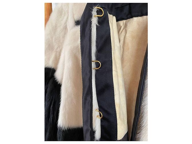 Roberto Cavalli Pelzjacke Schwarz Beige - Ansicht 5