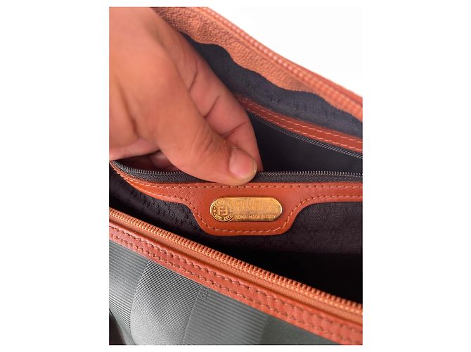 Borsa Boston Pecan Fendi Marrone Verde - vista 13