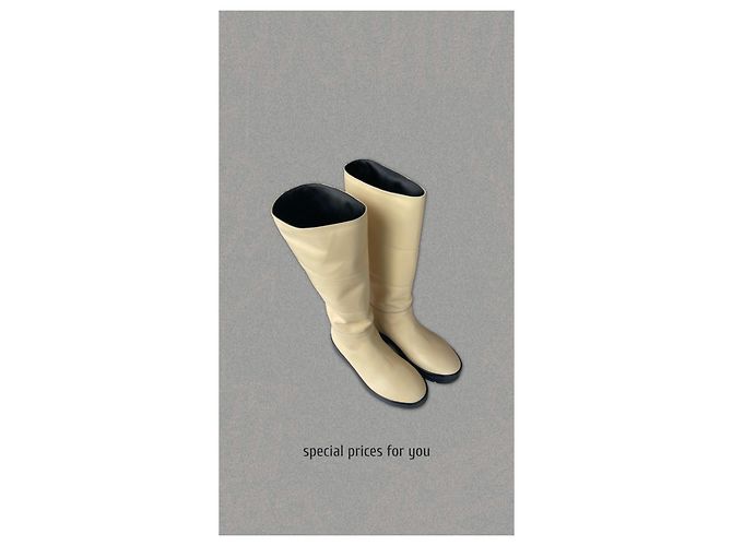 Botas Puffy Billie de The Row Beige - vista 2