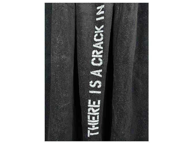 Typografisches Handtuch Christopher Wool Raf Simons SS09 Schwarz - Ansicht 5