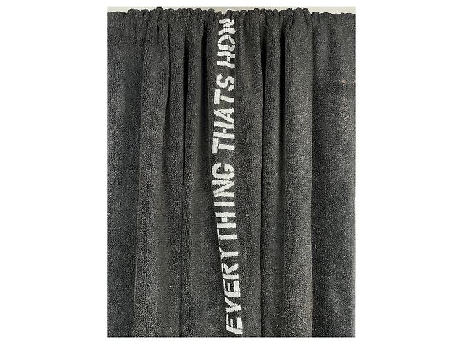 Typografisches Handtuch Christopher Wool Raf Simons SS09 Schwarz - Ansicht 6
