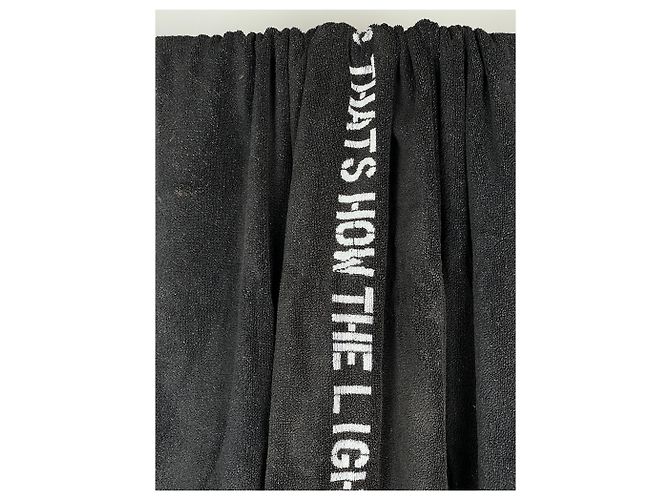 Typografisches Handtuch Christopher Wool Raf Simons SS09 Schwarz - Ansicht 7