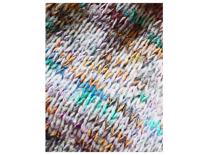 Sciarpa in lana/paper tricotata a mano Dries Van Noten Autunno 2008 Multicolore - vista 2