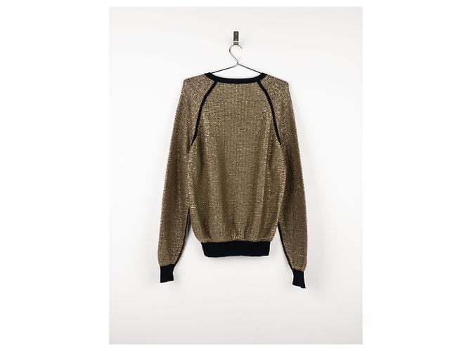 Metallisch goldfarbener Pullover Dior Homme von Kris van Assche SS09 Golden - Ansicht 2