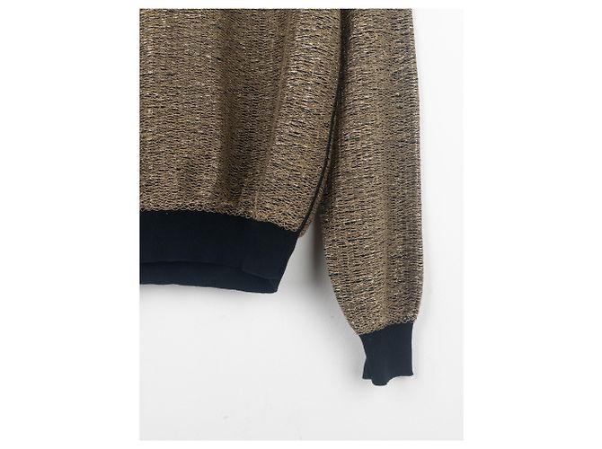Metallisch goldfarbener Pullover Dior Homme von Kris van Assche SS09 Golden - Ansicht 6