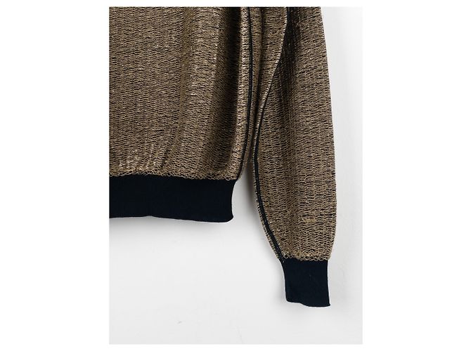 Metallisch goldfarbener Pullover Dior Homme von Kris van Assche SS09 Golden - Ansicht 9