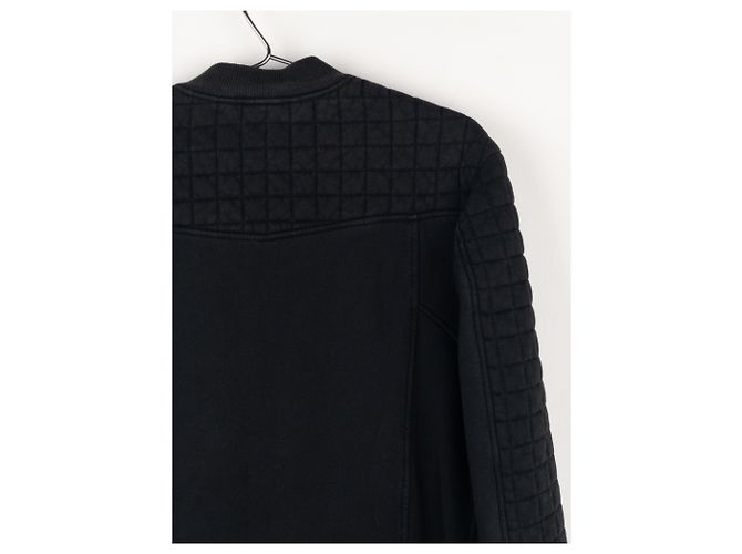 Belted Sweatshirt Biker Jacket von Balmain by Olivier Rousteing SS14 Schwarz - Ansicht 10