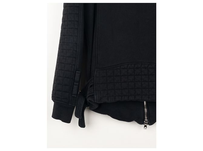 Belted Sweatshirt Biker Jacket von Balmain by Olivier Rousteing SS14 Schwarz - Ansicht 11