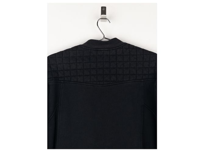Belted Sweatshirt Biker Jacket von Balmain by Olivier Rousteing SS14 Schwarz - Ansicht 9